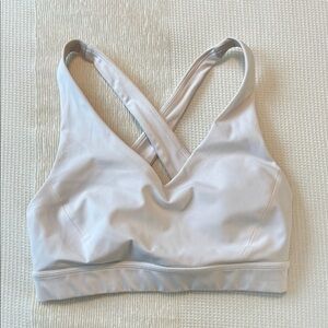 Lululemon Athletica White Cross-Back Sports Bra